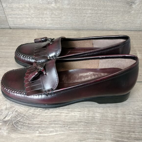 GH Bass Weejun Shoes Women 8.5 Brown Leather Winny Slip On Kiltie Tassled Loafer - Picture 4 of 12